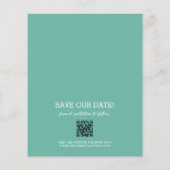 Budget Foto Bruiloft Aqua Save The Date (Achterkant)