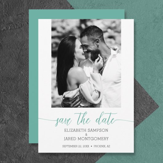 Budget Foto Bruiloft Aqua Save The Date