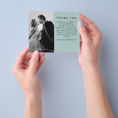 BUDGET Foto bruiloft Bedankt Moderne Sage Simple Flyer (Hand)