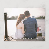 BUDGET Foto bruiloft Bedankt Moderne Sage Simple Flyer (Achterkant)