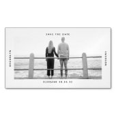 BUDGET Foto bruiloft bespaart datum Magnetisch Visitekaartje (Voorkant)