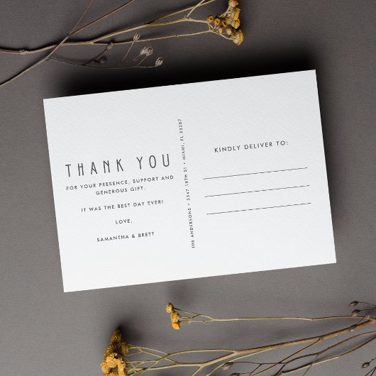 Budget foto bruiloft dank u Briefkaart