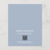 Budget Foto Bruiloft Dusty Blue Save The Date (Achterkant)