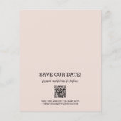 Budget foto Bruiloft Dusty Pink Save The Date (Achterkant)