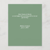 Budget Foto Bruiloft Groen Foliage Dank u Kaarten (Achterkant)