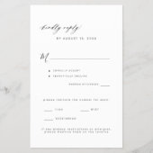 Budget foto bruiloft maaltijdopties RSVP sjabloon Flyer (Voorkant)