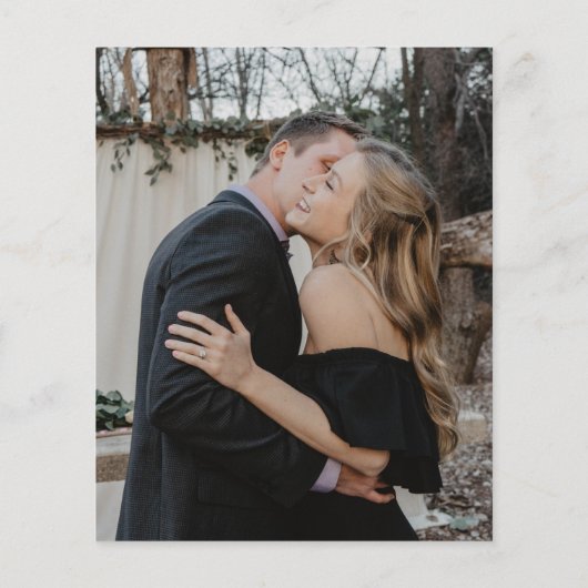 Budget foto bruiloft RSVP-kaart (Achterkant)