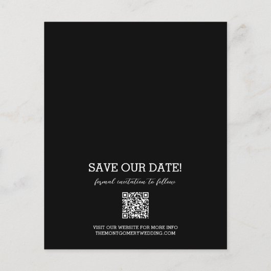 Budget Foto Bruiloft Save The Date (Achterkant)