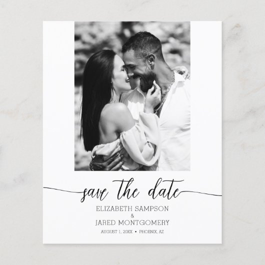 Budget Foto Bruiloft Save The Date (Voorkant)