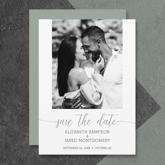 Budget Foto Bruiloft Wijze Groen Save The Date