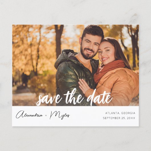Budget Foto & Calligrafie 4 MOD Save the Date Flyer (Voorkant)
