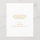 Budget foto Christmas Gold Arch Script Kaart (Achterkant)