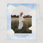 Budget foto Cloud 9 Dreamy Clouds Baby shower Flyer (Achterkant)