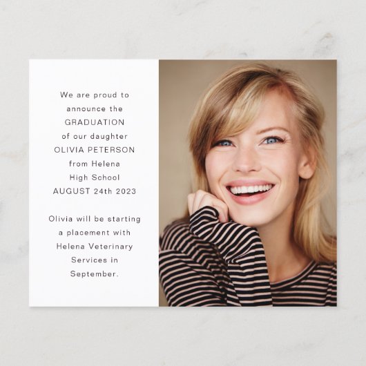 BUDGET Foto Collage Afstuderen aankondiging (Achterkant)