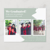 BUDGET Foto Collage AFSTUDEREN Aankondiging Kaarte (Voorkant)