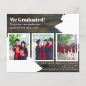 BUDGET Foto Collage AFSTUDEREN Aankondiging Kaarte (Voorkant)
