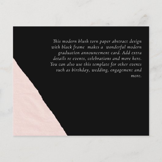 BUDGET Foto Collage AFSTUDEREN Aankondiging Kaarte Flyer (Achterkant)