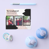 BUDGET Foto Collage AFSTUDEREN Aankondiging Kaarte Flyer (Enkel)