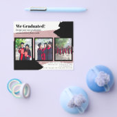 BUDGET Foto Collage AFSTUDEREN Aankondiging Kaarte Flyer (Enkel)