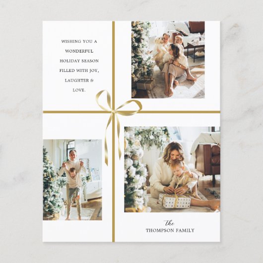 BUDGET Foto Collage Gouden Box Lint Kerstmis (Voorkant)