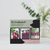 BUDGET Foto Collage GRADUATIE Aankondigingskaarten (Staand voorkant)