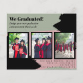 BUDGET Foto Collage GRADUATIE Aankondigingskaarten (Voorkant)