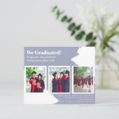 BUDGET Foto Collage GRADUATIE Aankondigingskaarten (Staand voorkant)