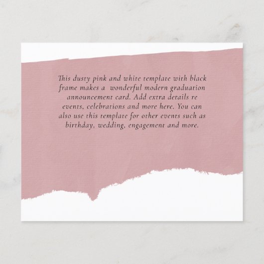 BUDGET Foto Collage GRADUATIE Aankondigingskaarten Flyer (Achterkant)