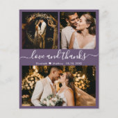 Budget Foto Collage Mauve Weddenschap Bedankt Flye Flyer (Voorkant)