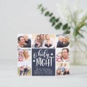 Budget Foto Collage O Heilige Kerstmis Kaart (Staand voorkant)