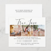 Budget Foto Collage Overlay Tekst Trouwkaart Uitno (Voorkant / Achterkant)