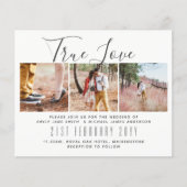 Budget Foto Collage Overlay Tekst Trouwkaart Uitno (Voorkant)