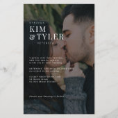 Budget foto collage QR code bruiloft uitnodiging (Voorkant)