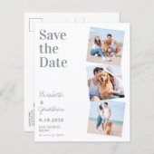 Budget Foto Collage QR Code Trouwkaart Save The Da (Voorkant / Achterkant)