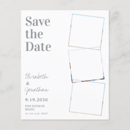 Budget Foto Collage QR Code Trouwkaart Save The Da