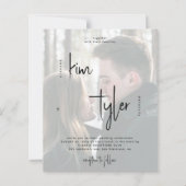 Budget foto collage QR CODE trouwuitnodiging (Voorkant)