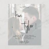 Budget foto collage QR CODE trouwuitnodiging (Voorkant)