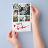 Budget foto collage rood Vrolijk Kerstfeest Flyer (Hand)