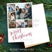 Budget foto collage rood Vrolijk Kerstfeest Flyer