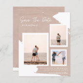 BUDGET Foto Collage Save Date Moderne Abstract (Voorkant / Achterkant)