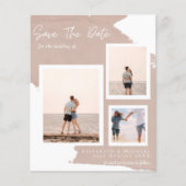 BUDGET Foto Collage Save Date Moderne Abstract (Voorkant)