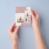 BUDGET Foto Collage Save Date Moderne Abstract Flyer (Hand)