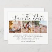 Budget Foto Collage Save The Dates Modern Wit (Voorkant / Achterkant)
