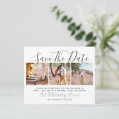 Budget Foto Collage Save The Dates Modern Wit (Staand voorkant)