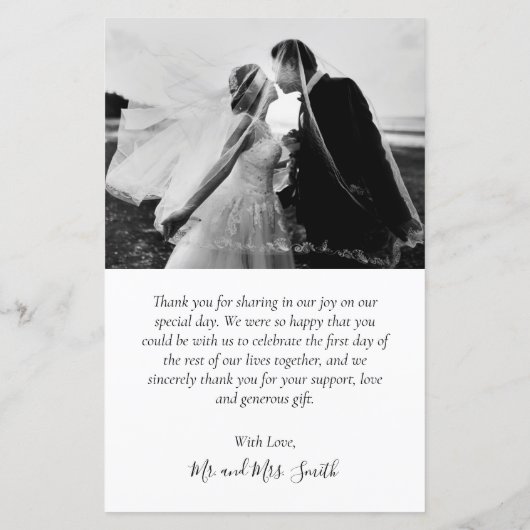 Budget Foto Collage Script Weddenschap Bedankt (Achterkant)