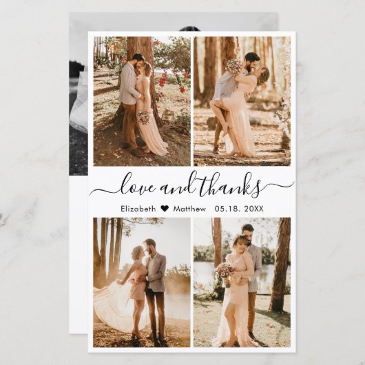 Budget Foto Collage Script Weddenschap Bedankt (Voorkant / Achterkant)