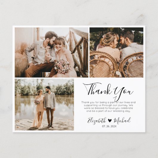 Budget Foto Collage Weddenschap Bedankt Flyer (Voorkant)
