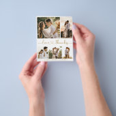 Budget Foto Collage Weddenschap Bedankt Flyer (Hand)