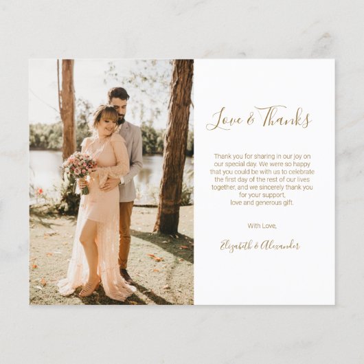 Budget Foto Collage Weddenschap Bedankt Flyer (Achterkant)