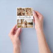 Budget Foto Collage Weddenschap Bedankt Flyer (Hand)